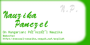 nauzika panczel business card